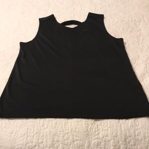 NIKE ladies Large black tennis tank